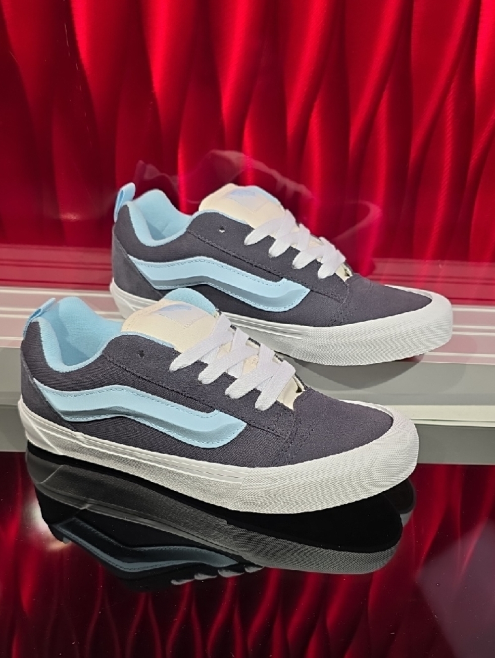 Vans Knu Skool Retro Sport Grey Blue JN 7 Men's 7 Women's 8.5 New